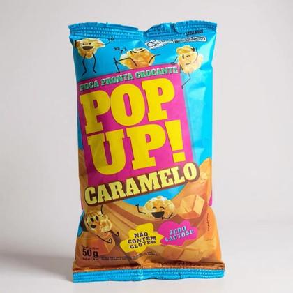 Imagem de kit 5un Pipoca doce Pop Up sabor Caramelo crocante 50g Snack
