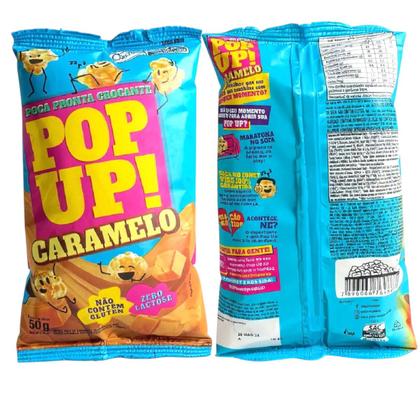 Imagem de kit 5un Pipoca doce Pop Up sabor Caramelo crocante 50g Snack