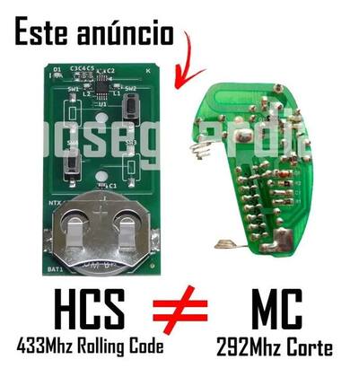Imagem de Kit 5x Controle Remoto Portão Rossi Ntx 433 Dz Nano Atto Dz3 Dz4 Bv