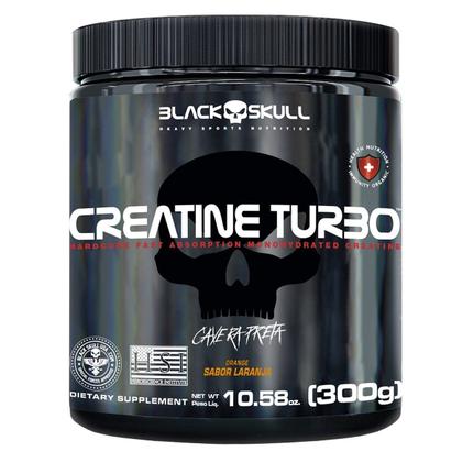 Imagem de Kit 5X Creatine Turbo Monohidratada - 300g Laranja - Black Skull