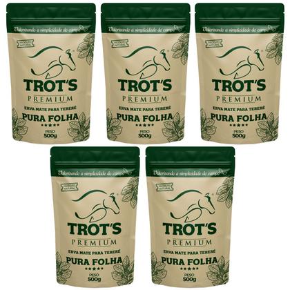 Imagem de Kit 5x Erva Mate Tereré Trot's Premium 500g Pura Folha