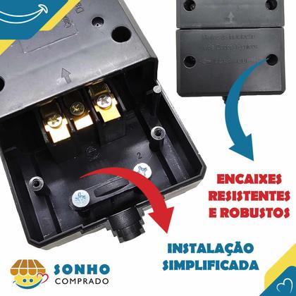 Imagem de Kit 5x Tomada em Barra Hercules Quadrupla 4 Tomadas PRE 066538 + Plug 061816 20A InterNEED