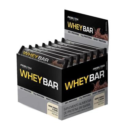 Imagem de Kit 5X Whey Bar High Protein - 24 Unidades 40g Cookies & Cream - Probiótica