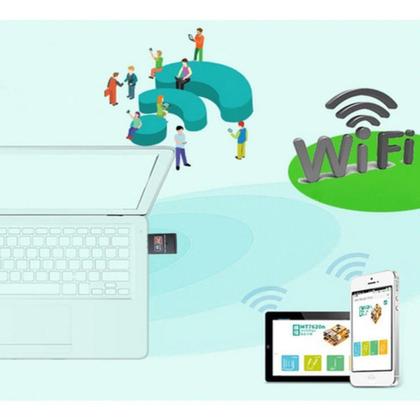 Imagem de Kit 6 Adaptador Receptor Wireless Usb Wi-fi 5ghz Dual Band