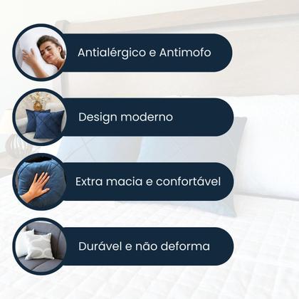 Imagem de Kit 6 Almofada Drapeada Suede com Enchimento 45x45 Fibra Siliconada Macia Decoração Cama Sofá Varias Cores