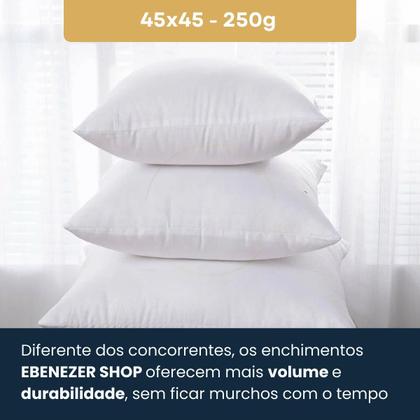 Imagem de Kit 6 Almofada Drapeada Suede com Enchimento 45x45 Fibra Siliconada Macia Decoração Cama Sofá Varias Cores