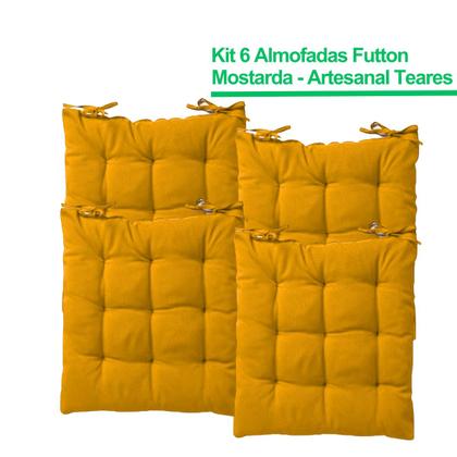 Imagem de Kit 6 Almofadas Futton Design Moderno Assento Decorativo 40x40 Confortável