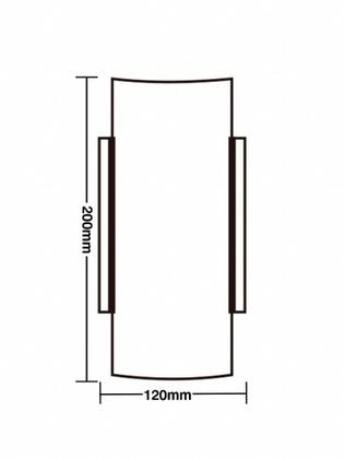 Imagem de Kit 6  Arandelas Embaú 20cm com Lâmpada Led 9W 6500k - Taschibra