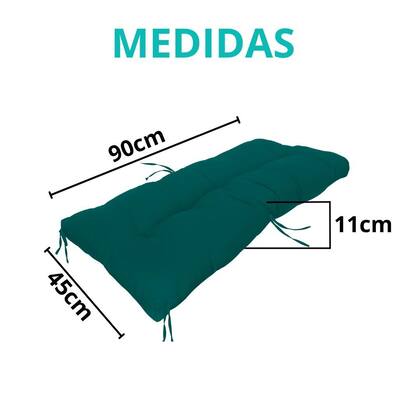 Imagem de Kit 6 Assento Cadeira Futon 45x90cm Lavável Na Maquina Cores Variadas Decorativo