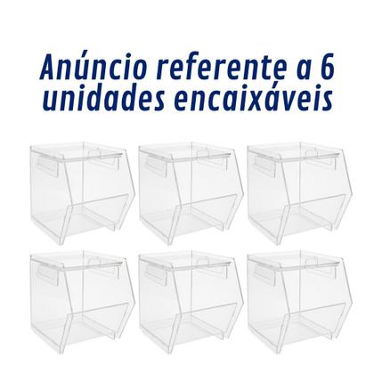 Imagem de Kit 6 Baleiro Doces Balas Display Balcão Bancada Expositor Acrílico Transparente Lojas