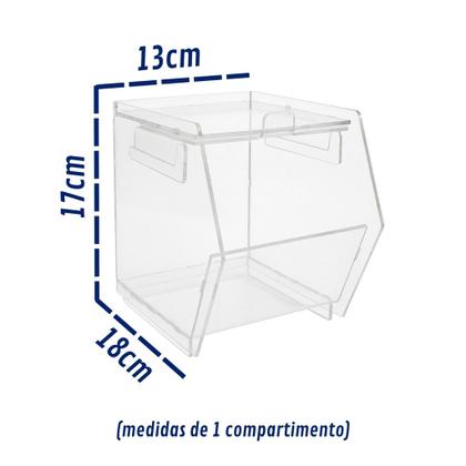 Imagem de Kit 6 Baleiro Doces Balas Display Balcão Bancada Expositor Acrílico Transparente Lojas