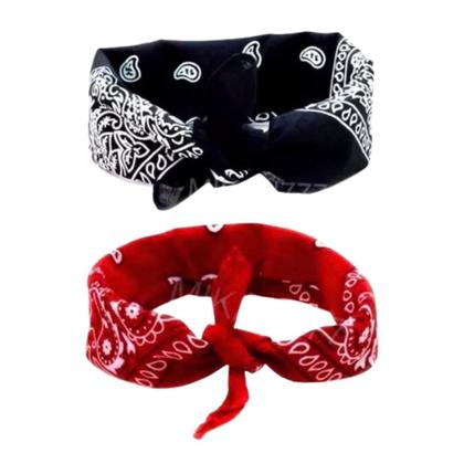 Imagem de Kit 6 Bandana Lenço Coloridos Versátil Cowboy Masculino E Feminino