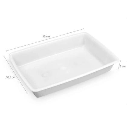 Imagem de Kit 6 Bandejas de Plástico 7L Bacia Plasvale 45x30x8cm Açougue Restaurante