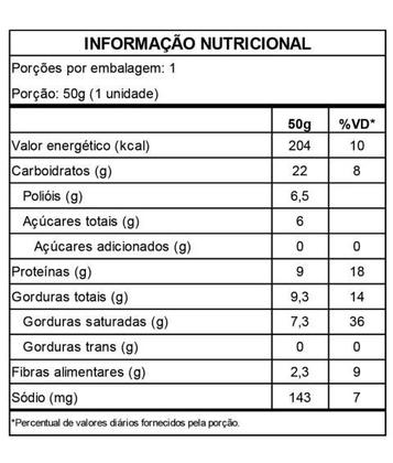 Imagem de Kit 6 barra de proteina brigadeiro 50g 9g de proteina zero