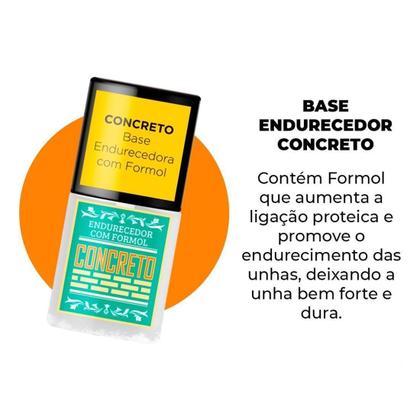 Imagem de Kit 6 Bases De Unha Concreto Edurecedor Top Beauty 7Ml