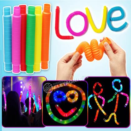 Imagem de Kit 6 Bastão Pop Tubes LED Color Iluminados Para Festas Baladas Discoteca Eventos  YGX050