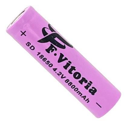 Imagem de Kit 6 Bateria 18650 Li-ion 8800mAh 3.7V Rosa Sem Pino Ideal Lanterna Tática Recarregável