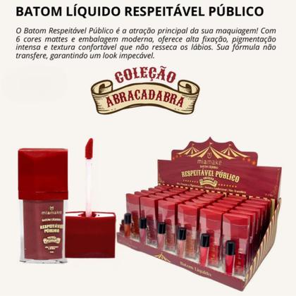 Imagem de Kit 6 Batom Líquido Respeitavel Publico Matte Fixação 5,5g