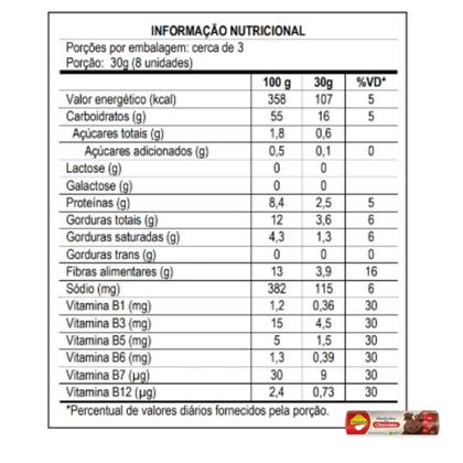 Imagem de Kit 6 biscoito doce diet zero lactose chocolate 95g lowçucar