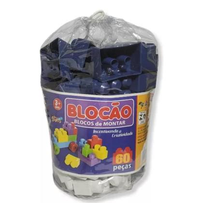 Imagem de Kit 6 Blocão De Montar 360 Peças Grandes Criativo Didático