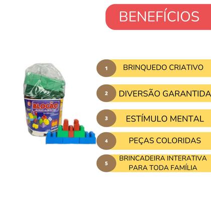 Imagem de Kit 6 Blocão De Montar 360 Peças Grandes Criativo Didático