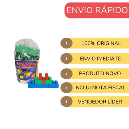 Imagem de Kit 6 Blocão De Montar 360 Peças Grandes Criativo Didático