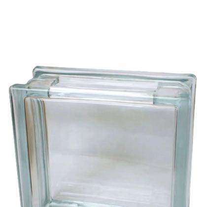 Imagem de Kit 6 Bloco de Vidro Incolor C/ Furo 19x19x8 Tradestar