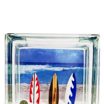 Imagem de Kit 6 Bloco de Vidro Incolor C/ Furo 19x19x8 Tradestar