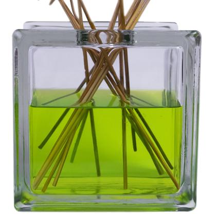 Imagem de Kit 6 Bloco de Vidro Incolor C/ Furo 19x19x8 Tradestar