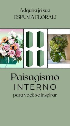 Imagem de Kit 6 blocos de espuma floral arranjos enfeites flores decoração, tijolo 7 x 10 x 23 cm