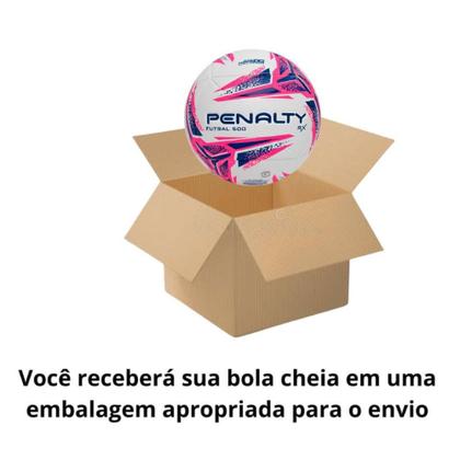 Imagem de Kit 6 Bola Futsal Penalty Rx 500 RosaOficial Futebol Salão