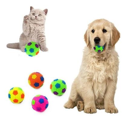 Imagem de Kit 6 Bolas Bolinhas Para Cães Gatos Com Led E Apito Pisca