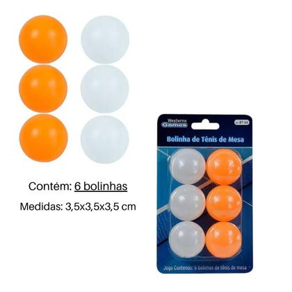 Imagem de Kit 6 Bolinhas De Ping Pong Tênis De Mesa