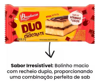 Imagem de Kit 6 Bolinho Duo Bauducco Displey Com 15 Un Atacado