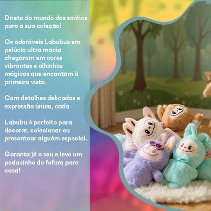 Imagem de Kit 6 Bonecos Labubu Pelúcia Coleção Especial Com Acessórios