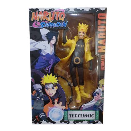 Kit 6 Bonecos Naruto Shippuden 17cm - Naruto Sasuke Kakashi Sennin