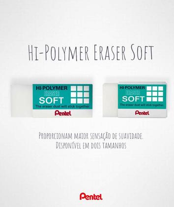 Imagem de Kit 6 Borrachas Profissional Pentel Hi-polymer Soft Pequena