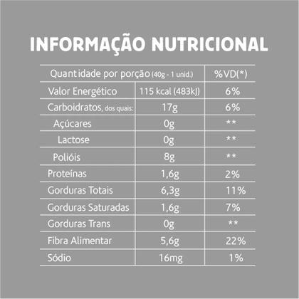 Imagem de Kit 6 brownie sabor chocolate com coco 40g belive sem gluten