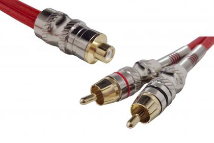 Imagem de Kit 6 cabo RCA Y 2 Macho 1 Femea tripla blindagem blindado