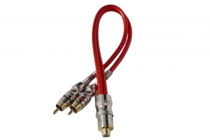 Imagem de Kit 6 cabo RCA Y 2 Macho 1 Femea tripla blindagem blindado