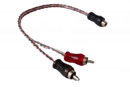 Imagem de kit 6 Cabo Y Rca Blindado 1 Femea 2 Macho Injetado blindado