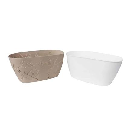 Imagem de Kit 6 Cachepots Floreira de Mesa 4,1L Conjunto de Vasos para Plantas Borboletas 3D Plasvale