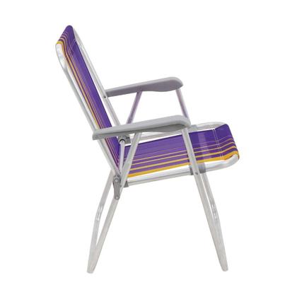 Imagem de Kit 6 Cadeira de Praia Camping Alumínio Samoa Roxo Tramontina