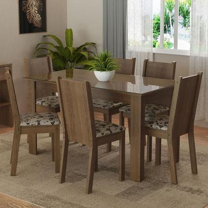 Imagem de Kit 6 Cadeiras 4290 Madesa - Rustic/Bege Marrom