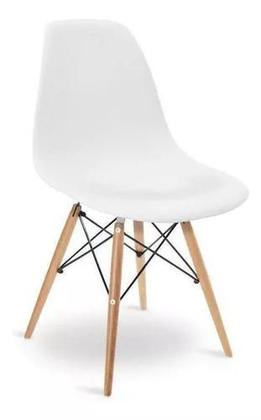 Imagem de Kit 6 Cadeiras Charles Eames Wood Design Eiffel Branco