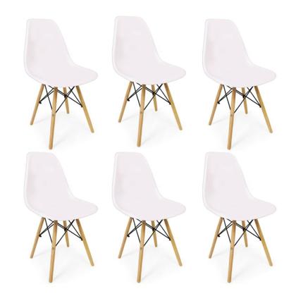 Imagem de Kit 6 Cadeiras Charles Eames Wood Design Eiffel Coloridas