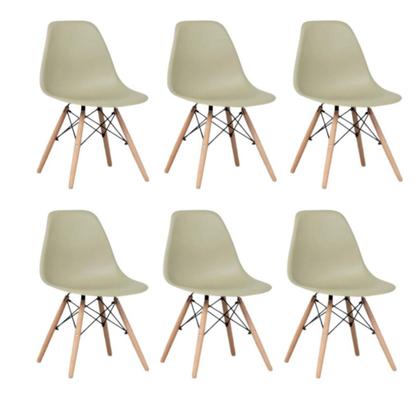 Imagem de Kit 6 Cadeiras Charles Eames Wood Design Eiffel Coloridas