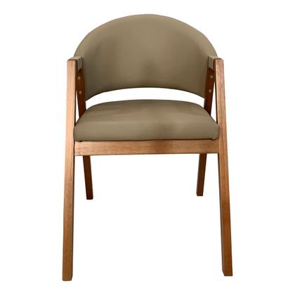 Imagem de Kit 6 Cadeiras de Jantar Madeira Maciça Amêndoa Ravena Impermeável Monterey Bege CCS