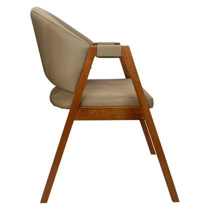 Imagem de Kit 6 Cadeiras de Jantar Madeira Maciça Amêndoa Ravena Impermeável Monterey Bege CCS