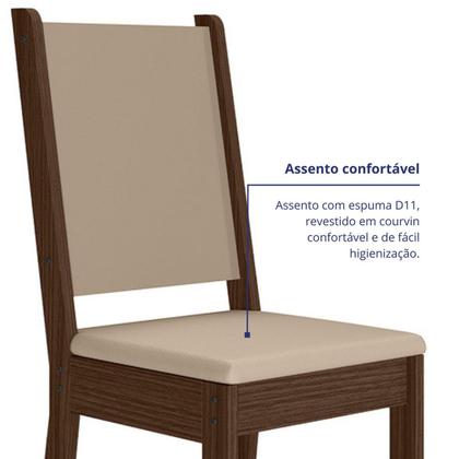 Imagem de Kit 6 Cadeiras de Jantar Mdf Clara